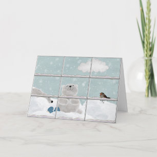 Weihnachtspolarbären Feiertagskarte