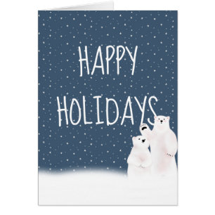 Weihnachtspolarbären im Schnee