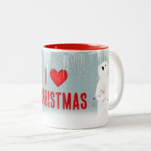 Weihnachtspolarbären Zweifarbige Tasse