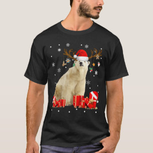 Weihnachtspolarbeere Santa Reindeer Polar Bear T-Shirt