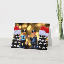 WeihnachtsPolizeibeamte-Feiertags-Gruß-Karte Feiertagskarte