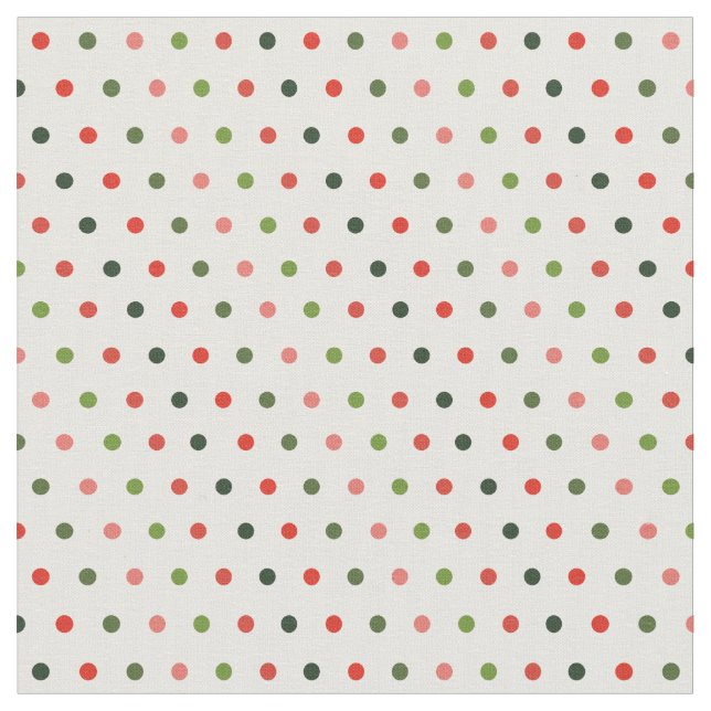 Weihnachtspolka Dots Minimaler Retro Stoff (Nahaufnahme)