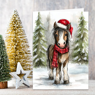 Weihnachtspony Feiertagskarte