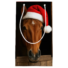 Weihnachtspony im Stallfenster Kleine Geschenktüte