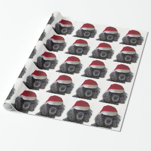 Weihnachtspoodle-Hundeschleife Geschenkpapier