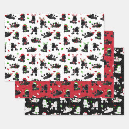 Weihnachtspoodles Wrapping Paper Sheets Geschenkpapier Set