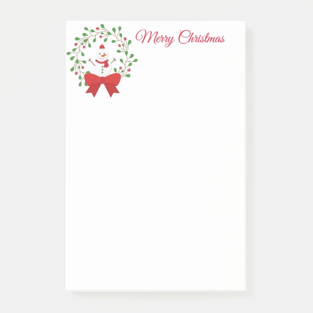 Weihnachtspost - Anmerkungen Post-it Klebezettel (Vorderseite)