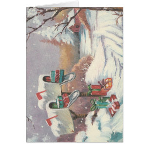 Weihnachtspost im Vintage-Stil