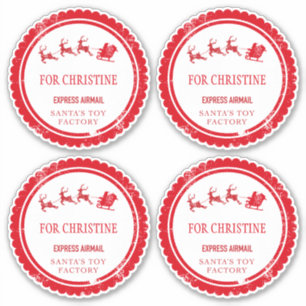 Weihnachtspost von Santa North Pole Lieferung Aufkleber