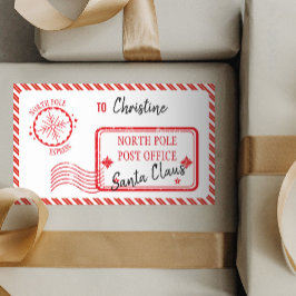 Weihnachtspost von Santa North Pole Lieferung Rechteckiger Aufkleber