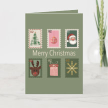 Weihnachtspostenmarke Feiertags-Grußkarte