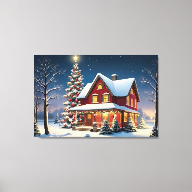 Weihnachtsposter Leinwanddruck (Vorderseite)