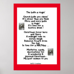 Weihnachtsposter mit schönem sentimental Gedicht Poster