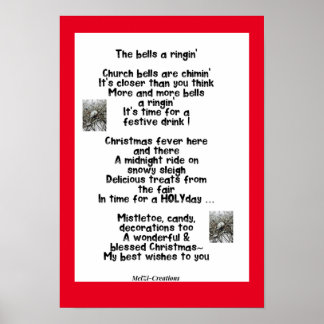Weihnachtsposter mit schönem sentimental Gedicht Poster