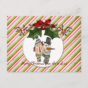 Weihnachtspostkarte… 2 von uns feiertagspostkarte