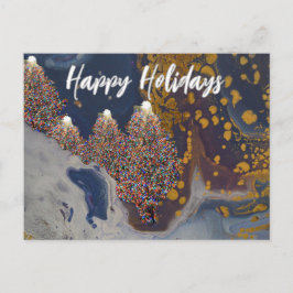 Weihnachtspostkarte Abstrakte Malerei Feiertagspostkarte