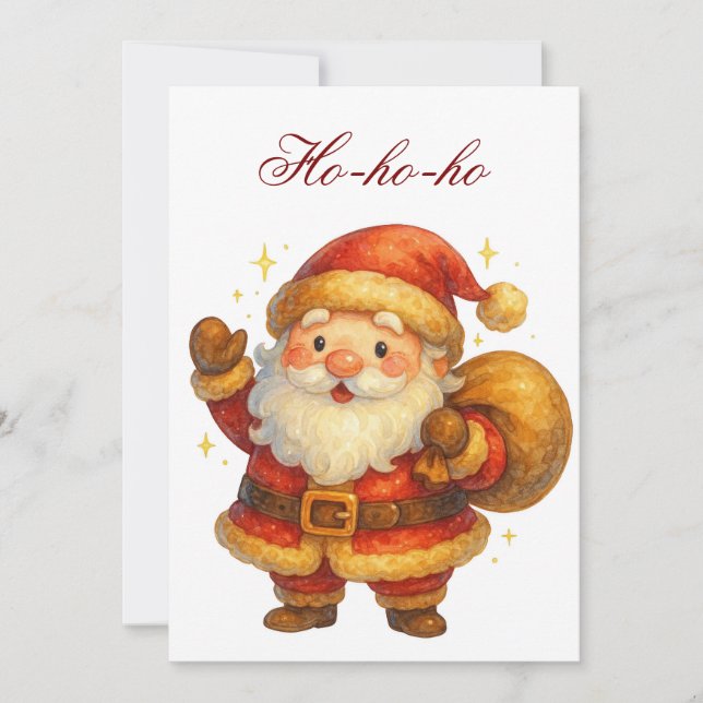 Weihnachtspostkarte Einladung (Vorderseite)