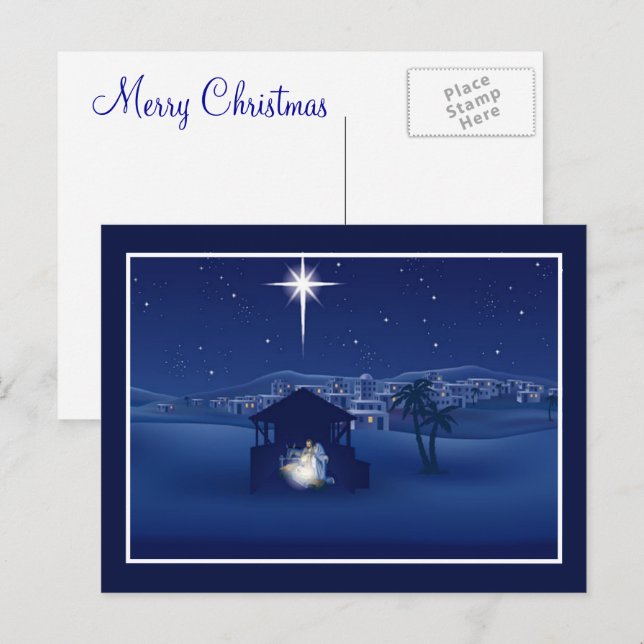 Weihnachtspostkarte Feiertagspostkarte (Vorne/Hinten)