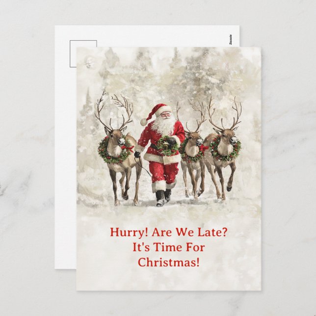 Weihnachtspostkarte Feiertagspostkarte (Vorne/Hinten)