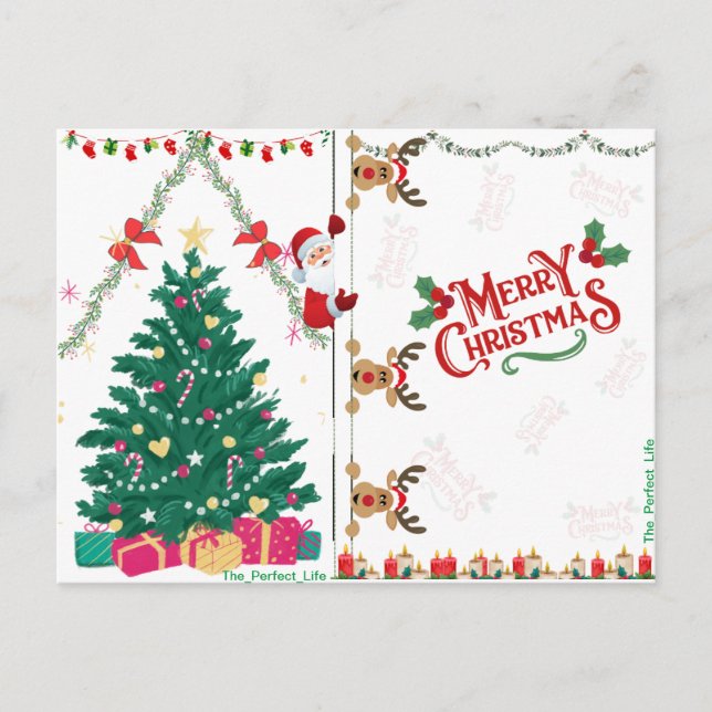 Weihnachtspostkarte Feiertagspostkarte (Vorderseite)