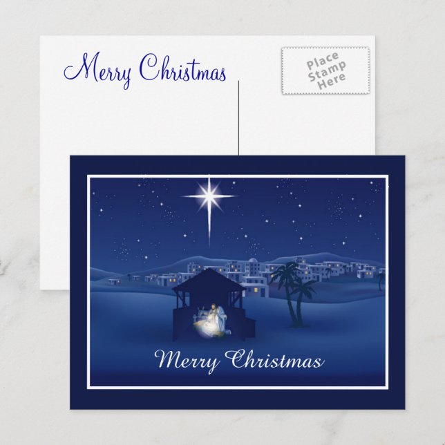 Weihnachtspostkarte Feiertagspostkarte (Vorne/Hinten)