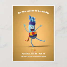 Weihnachtspostkarte für Aquarius Postkarte