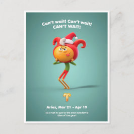 Weihnachtspostkarte für Aries Postkarte