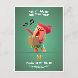 Weihnachtspostkarte für Fische Postkarte