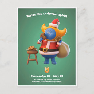 Weihnachtspostkarte für Taurus Postkarte