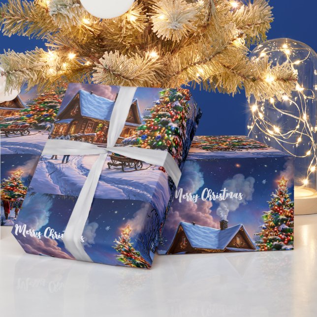 Weihnachtspostkarte Geschenkpapier (Feiertage)