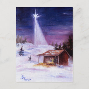 Weihnachtspostkarte 'In der Krippe' Feiertagspostkarte