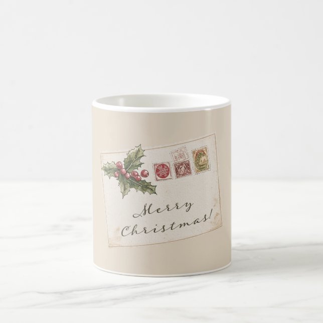 Weihnachtspostkarte Kaffeetasse (Mittel)