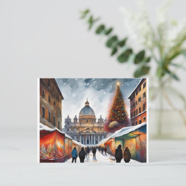 Weihnachtspostkarte - London Postkarte (Stehend Vorderseite)