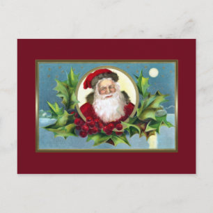 Weihnachtspostkarte mit Vintage-Santa Feiertagspostkarte