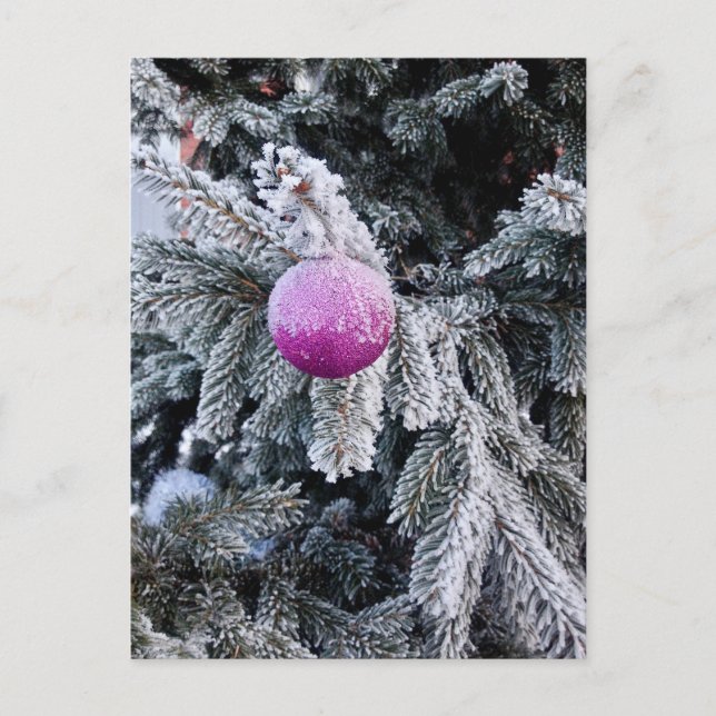 Weihnachtspostkarte mit Weihnachtsbaum und Spielze Postkarte (Vorderseite)