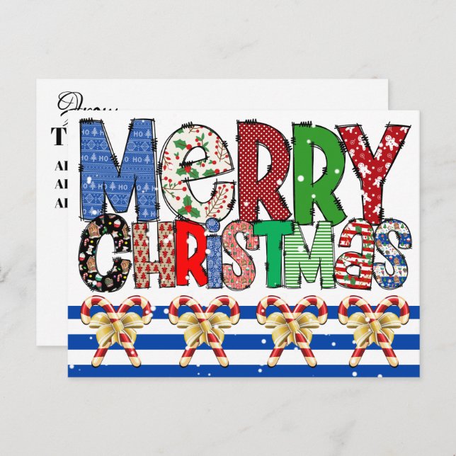 Weihnachtspostkarte Postkarte (Vorne/Hinten)