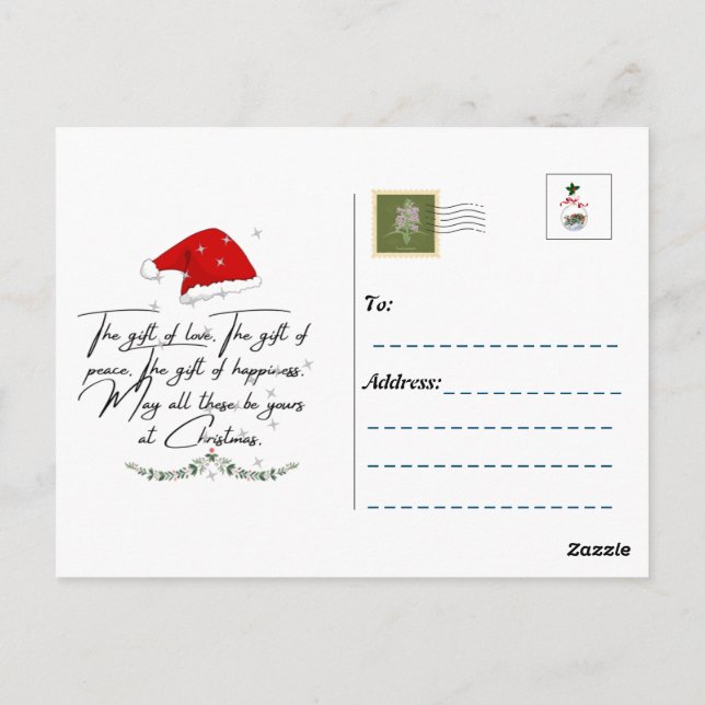 Weihnachtspostkarte Postkarte (Rückseite)