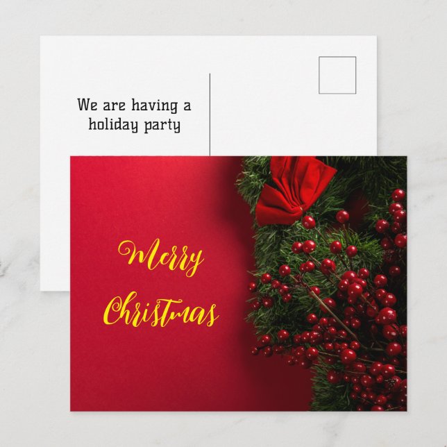 Weihnachtspostkarte Postkarte (Vorne/Hinten)