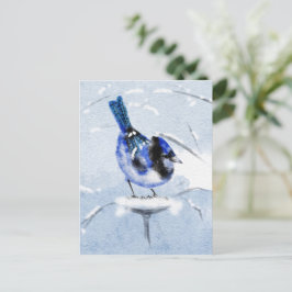Weihnachtspostkarte "Water Color Bird" Postkarte