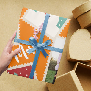 Weihnachtspostwertzeichen Lustig Personalisiert Or Geschenkpapier
