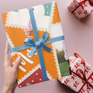 Weihnachtspostwertzeichen Lustig Personalisiert Or Geschenkpapier