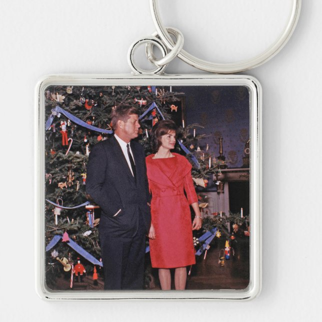 Weihnachtspräsidentin John & Jacqueline Kennedy Schlüsselanhänger (Vorne)