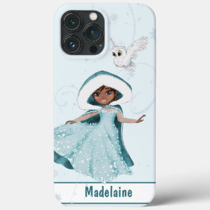 Weihnachtsprinzessin Dark Hair verzauberte Owl Gir Case-Mate iPhone Hülle
