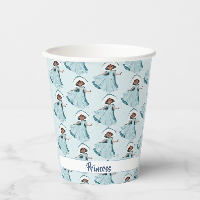 Weihnachtsprinzessin Verzauberte Girls Snowflakes Pappbecher (Vorderseite)