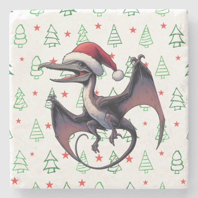 Weihnachtspterodaktylus Steinuntersetzer (Vorderseite)