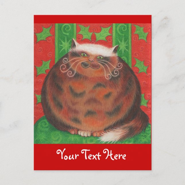 Weihnachtspud 'Dein Text' Postkarte (Vorderseite)