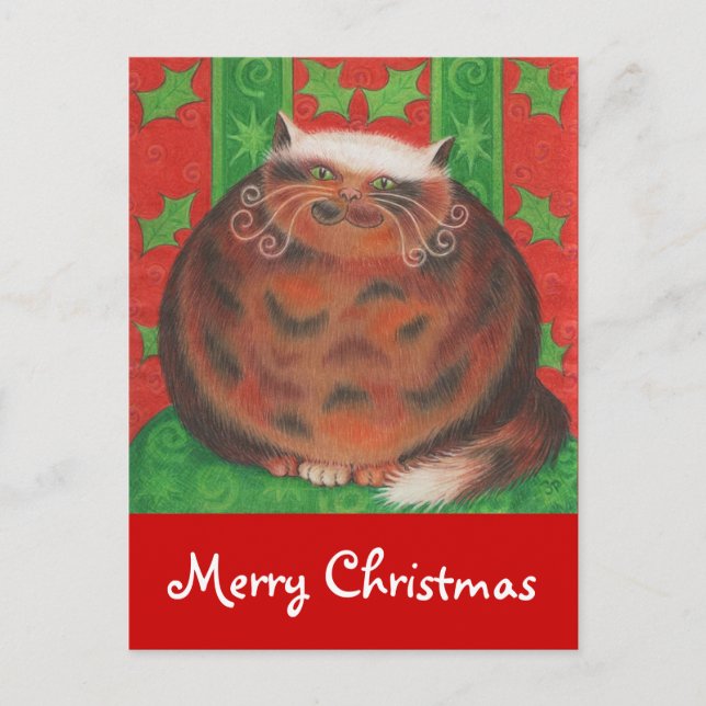 Weihnachtspud 'Frohe Weihnachten' Postkarte (Vorderseite)