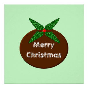 Weihnachtspudding Anpassbares Poster