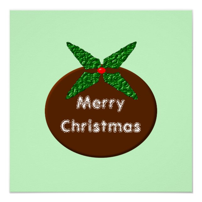 Weihnachtspudding Anpassbares Poster (Vorderseite)