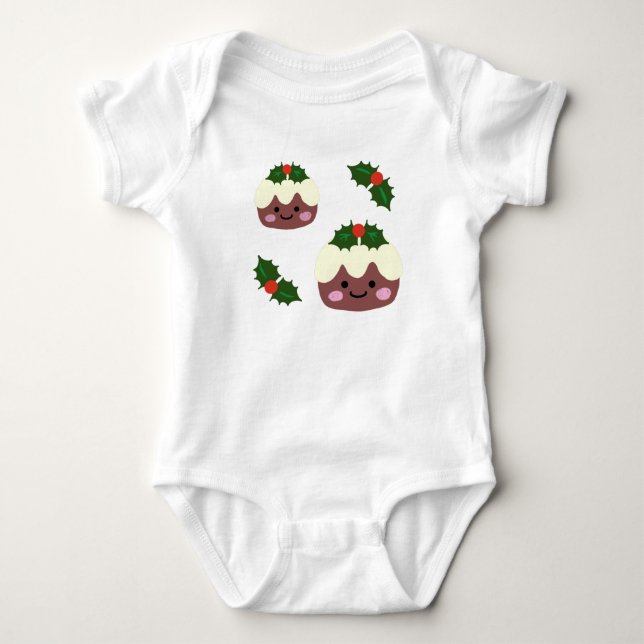 Weihnachtspudding Baby Strampler (Vorderseite)